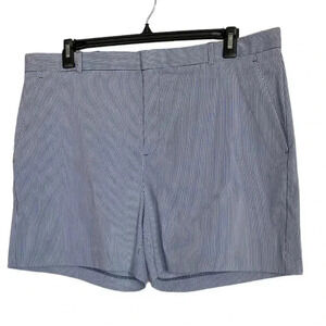 Banana republic blue and  white striped 5 inch shorts sz 18
